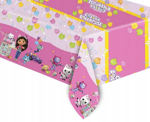Gabby's Dollhouse plastic tablecloth 120 x 180 cm
