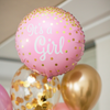 Round foil balloon It's a girl 46 cm