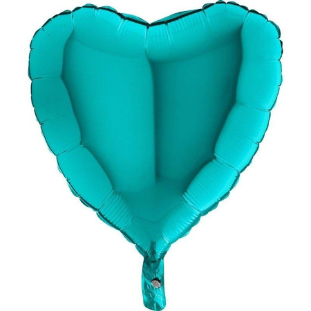 Folienballon - Herz Tiffany, Mintgrün, 46cm, Grabo