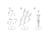 Balloon Stand for seven balloons, 72 cm – Transparent