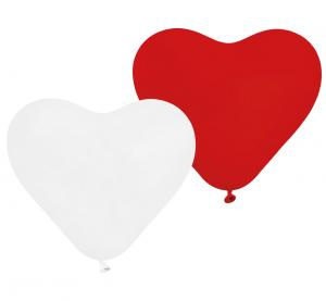 Latex Herzballons Pastell Weiß 15cm 100 Stk