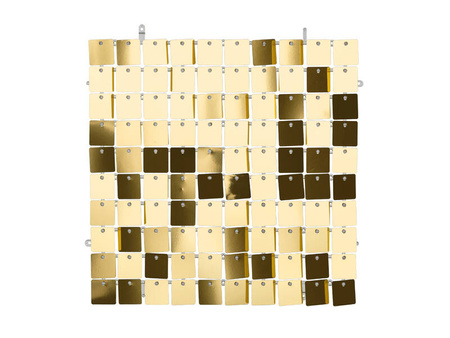 Sequin Panel, Squares, Gold, 30x30 cm, 1 pcs