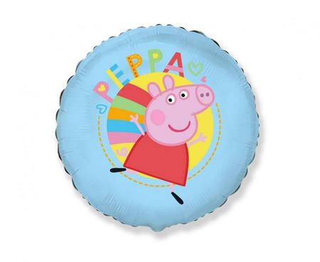 The foil balloon round Peppa Pig, Happy Peppa, 48 cm