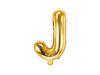 Foil balloon letter J, 35cm, gold