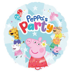 The foil balloon round Peppa Pig,Peppa's Party 43 cm