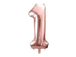 Foil balloon digit '1', 86cm, pink gold