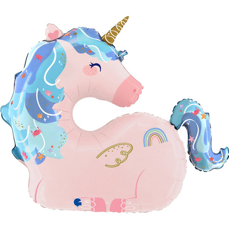 Grabo Foil Balloon Unicorn, Maritime Unicorn, 102cm