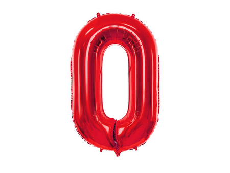 Foil balloon Number 0 red, 86cm