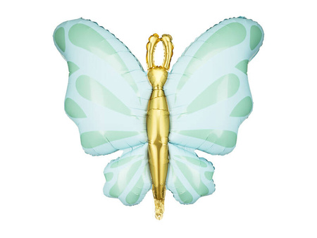 Foil Balloon Butterfly, Green, Mint, 69x69 cm