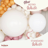 Latex Balloons Kalisan Retro White, 30cm, 100 pcs.