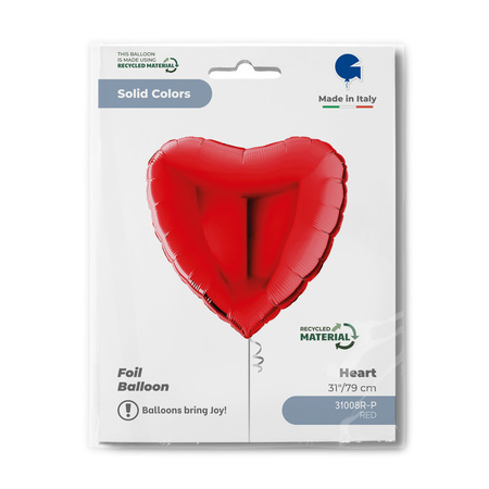 Foil Balloon - Red Heart 79 cm Grabo