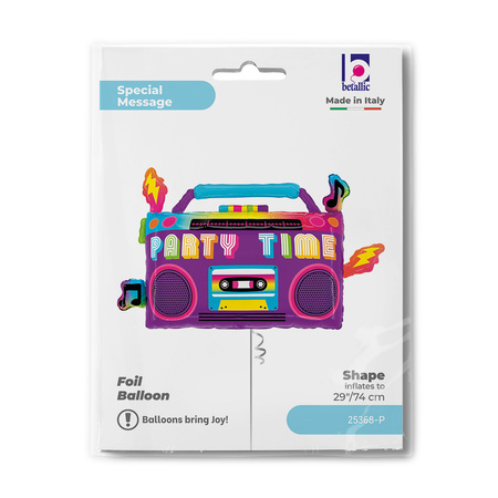 Folienballon Boombox, Lila, 29 Zoll, 1 Stk.