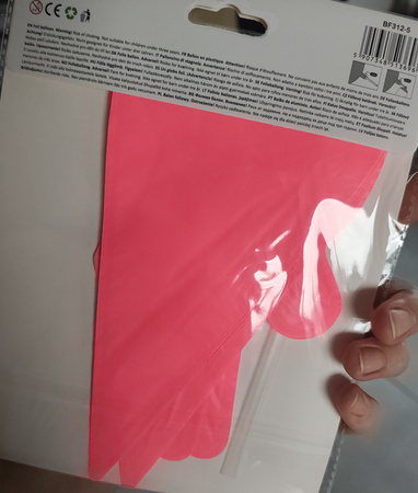 Foil balloon 4D Star Neon red 48 cm 19"