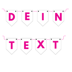Personalisiertes Banner, Flaggen mit individuellem Schriftzug, Rosa