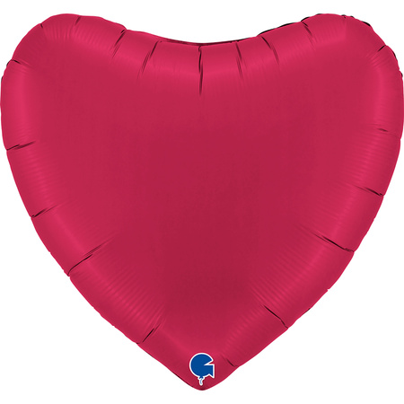 Red Heart Satin Cherry Folienballon 91cm, Satin Grabo