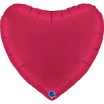 Red Heart Satin Cherry Folienballon 91cm, Satin Grabo
