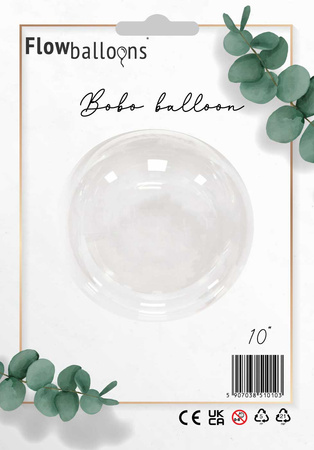 Transparent BOBO Balloon 10 inches -  25 cm