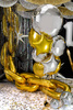 Runder Folienballon Pastille, silber, 45 cm