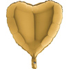 Foil Balloon - Golden Heart 46 cm Grabo