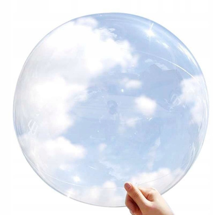 Transparent BOBO, self-closing valve, round - crystal ball, 36" -  91cm