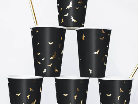 Paper cups for Halloween Trick or treat, 220ml, 6 pieces.
