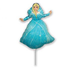 Folienballon Prinzessin Elsa - Die Eiskönigin, 35 cm, auf einem Stab