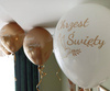 Latex balloons Holy Baptism gold, white print 10 pcs.