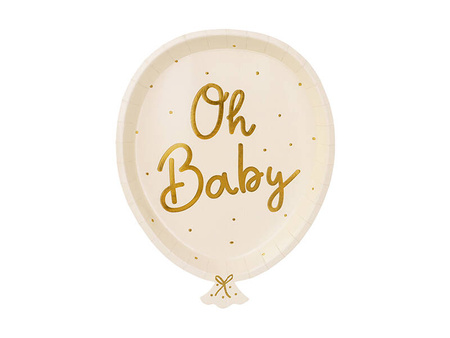 Baby Shower, plates "Oh Baby," 6 pcs