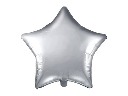 Star Foil balloon, 48cm, silver star