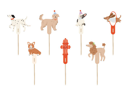 Puppy Cupcake Decorations, 7-9.5 cm