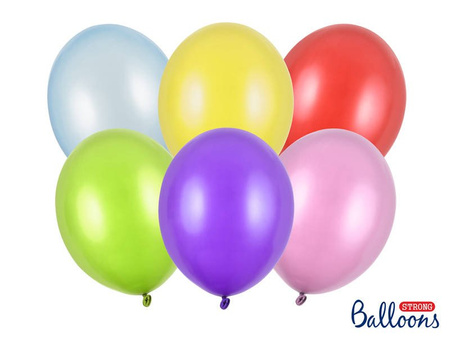 Strong balloons, metallic mix various colors, 30cm, 50 pcs.