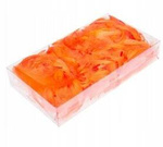 Dekorative Federn in einer Schachtel  Orange