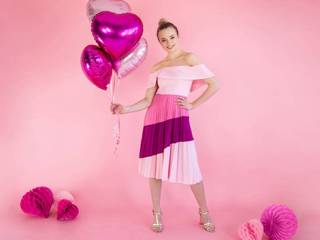 Foil balloon heart, 45cm, dark pink