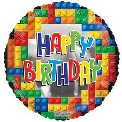 Folienballon Lego Happy Birthday Blocks, 46 cm