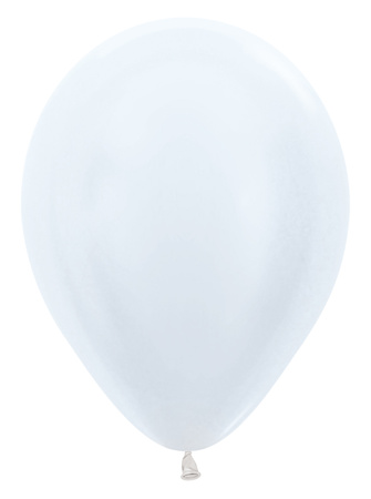 Sempertex Latexballons, Pearl White, Weiß, 30cm, 50Stk.