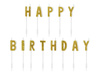 Geburtstagskerzen, Happy Birthday, Gold, 2,5 cm