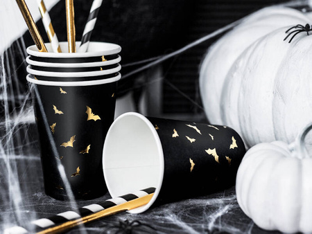 Paper cups for Halloween Trick or treat, 220ml, 6 pieces.