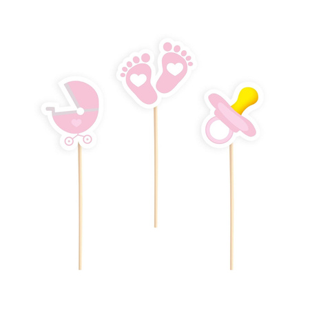 Baby Shower toppers für Mädchen 6pcs