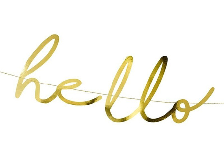 Banner Little Star - Hello Baby, gold, 18x70cm