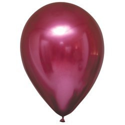 Satin Luxe Chrome PomegranateDunkelrosa Latex-Ballons, Dekorateur, 12cm, 100 Stück.