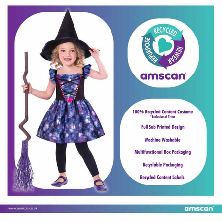 Outfit, costume disguise witch witches 6-8 years old