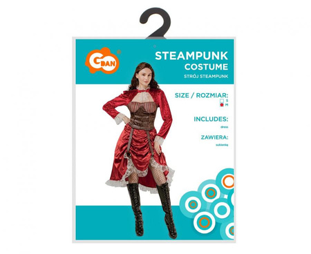 Elegantes Steampunk Kleid für Erwachsene - Größe M