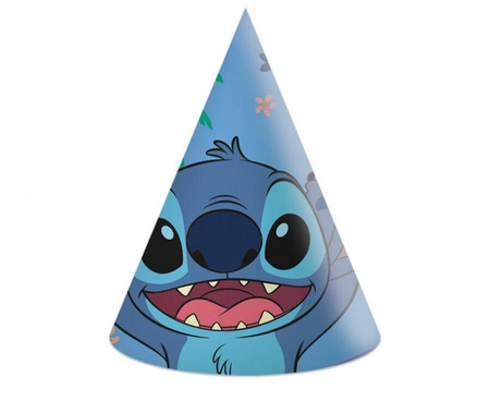 Paper party hats Stitch & Angel Disney, 6 pcs.