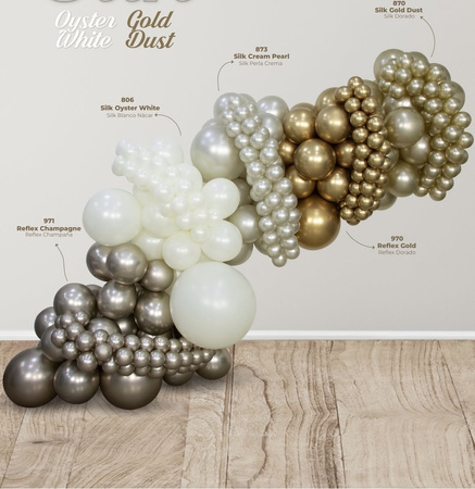 Sempertex Latexballons Silk Oyster White, 30 cm, 50 Stk.