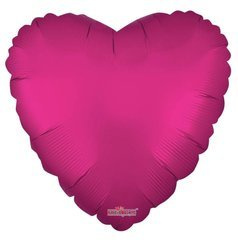 Folienballon-Herz, Rosa Matt, 46 cm