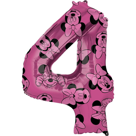 Foil balloon Digit 4 Mouse Minnie 66 cm