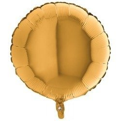 Folienballon - Rund, Gold, 46 cm, Grabo