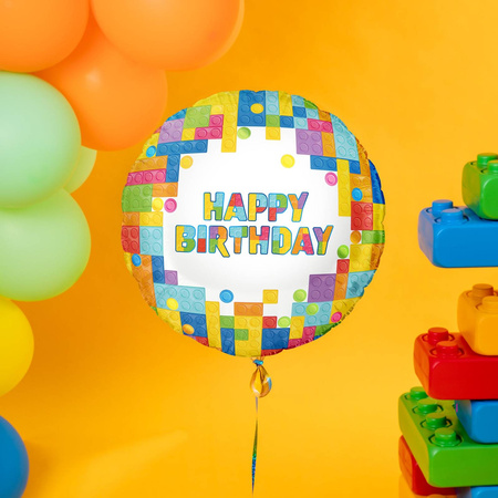 Happy Birthday Folienballon Blocks 45cm