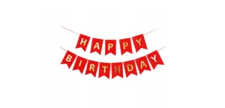Banner Happy Birthday Rot 180cm