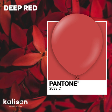 Kalisan Deep Red Latex-Ballons, rot 30 cm, 100 Stück.